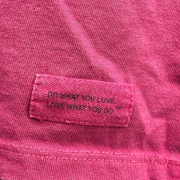 Life is Good Raspberry Color Half Full Wine Glass Tshirt Women's Top XLarge - Picture 5 of 6